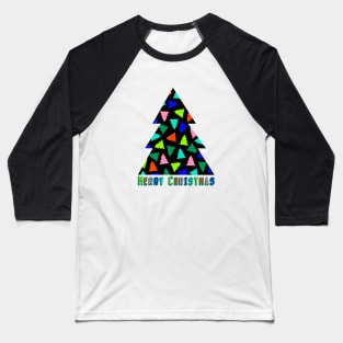 Christmas Tree Pattern in Bright Colours Baseball T-Shirt